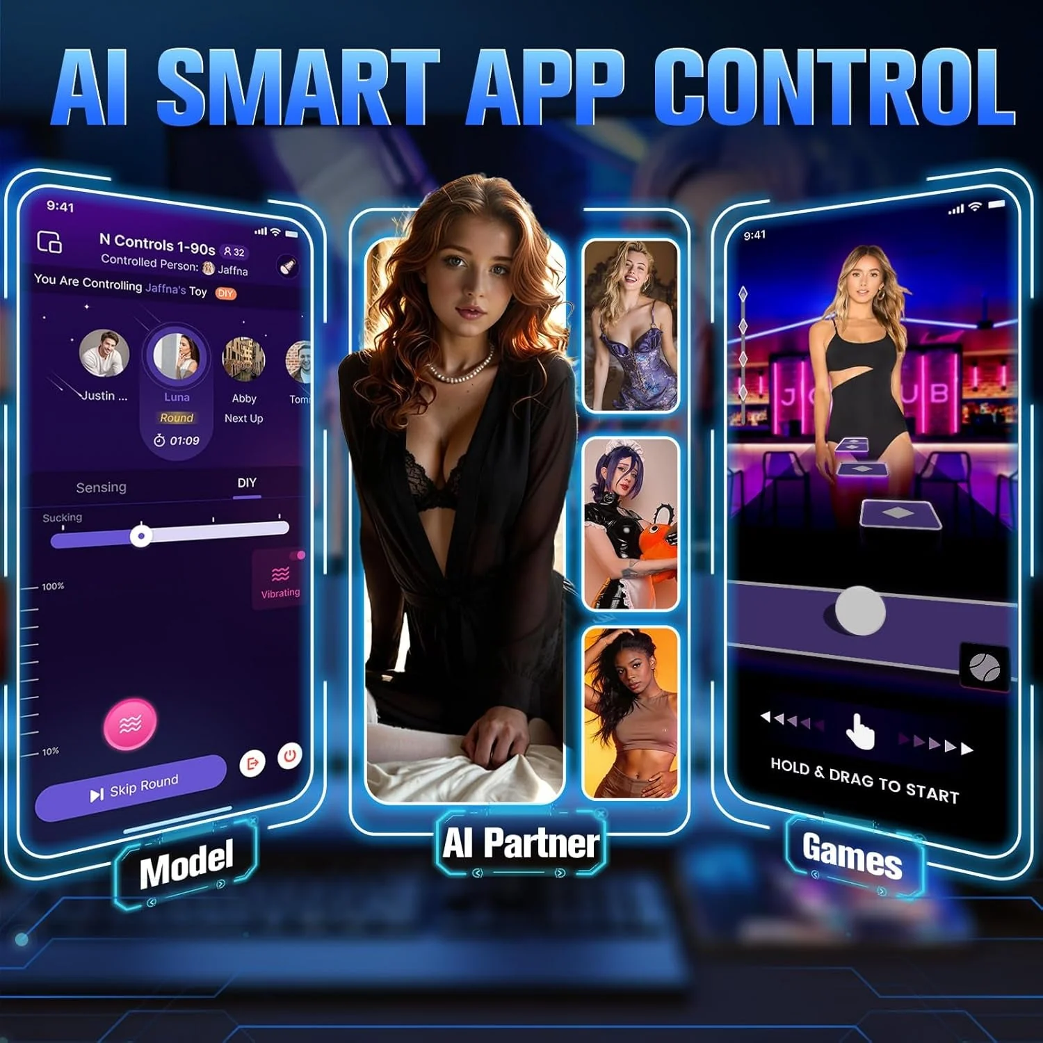 SmartStroke AI App-Control Heating Suction Male Stroker - Image 2