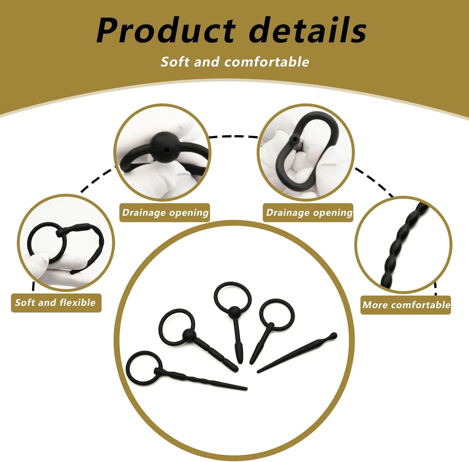 SoftEight 8-Piece Silicone Urethral Sound & Plug Set - Image 2