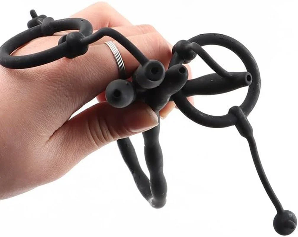 SoftReach Hollow Silicone Urethral Sound with 2 Rings - Image 5