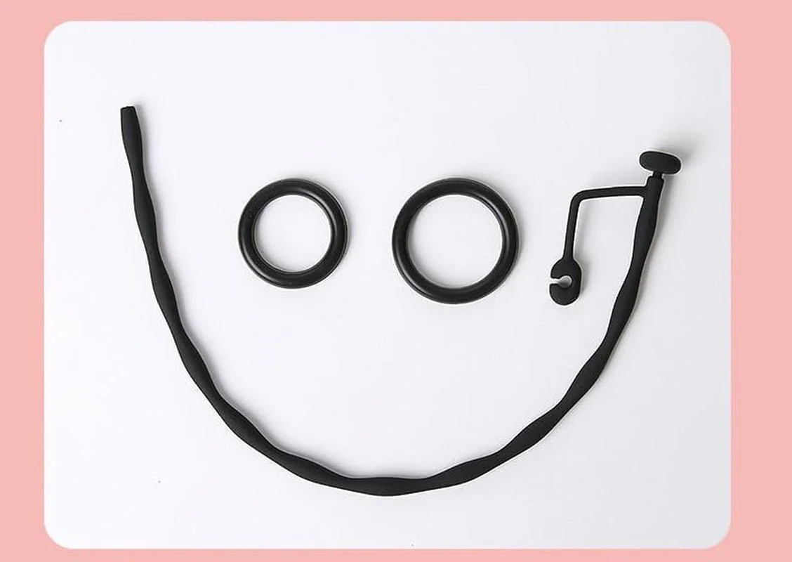 SoftReach Hollow Silicone Urethral Sound with 2 Rings - Image 8