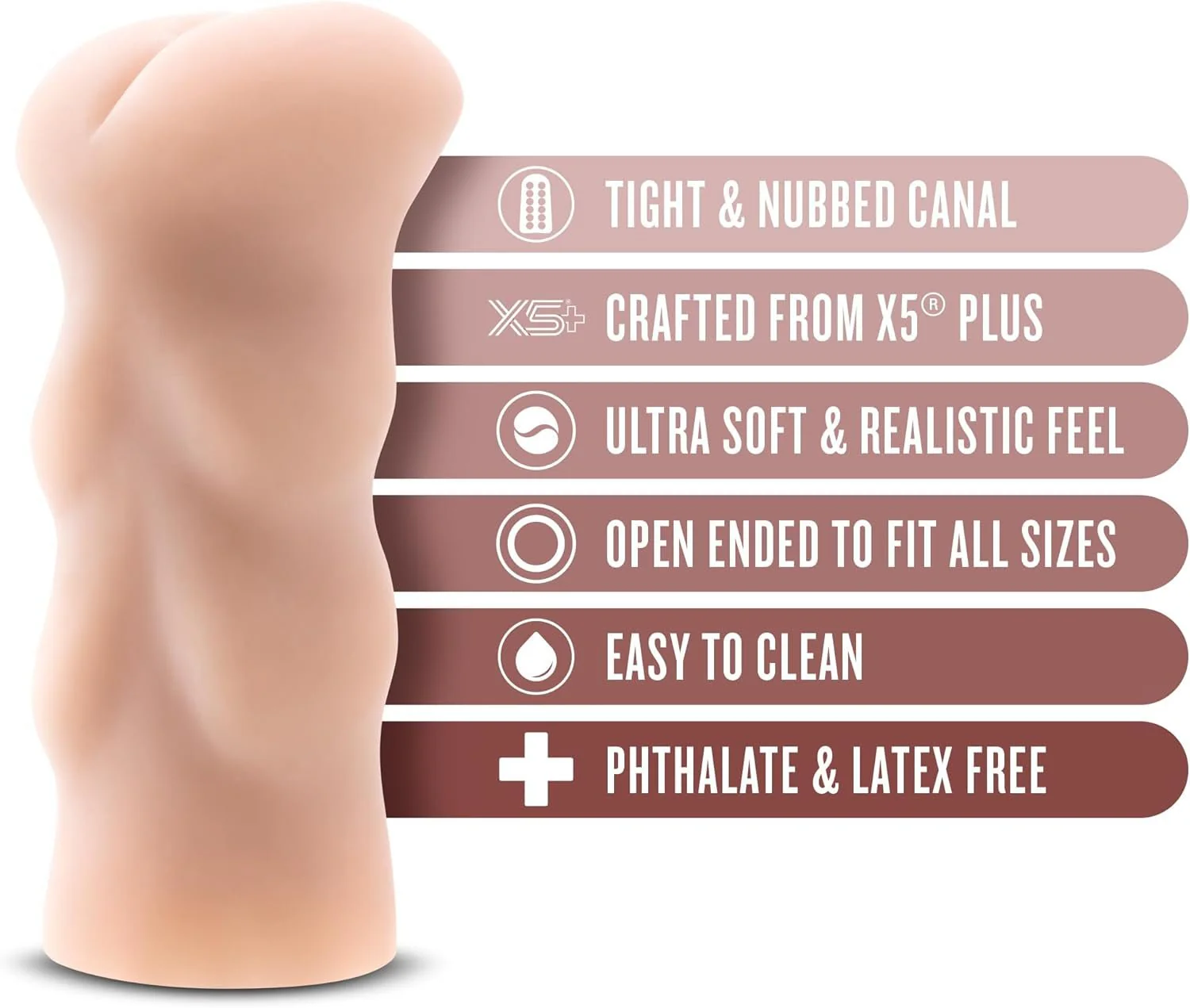 SoftX Pocket Pussy Anal Stroker with Nubbed Canal - Image 2