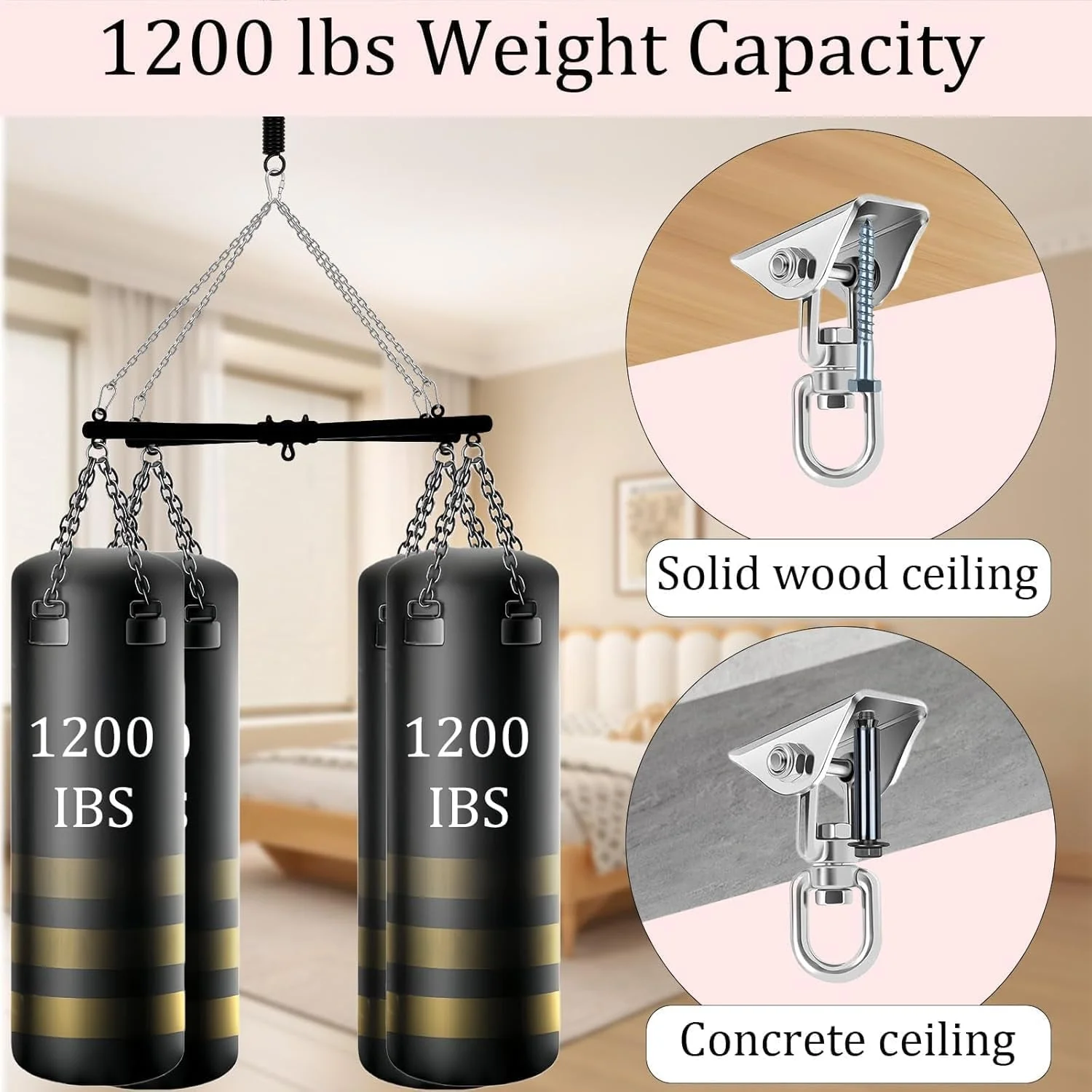 SpinLux 360° Rotating Sex Swing Padded Leather Kit - Image 6