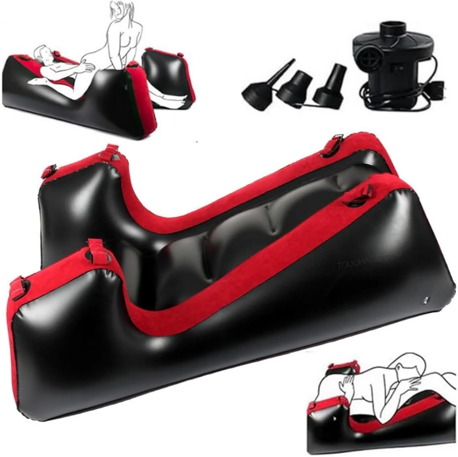 Inflatable Positioning Sofa | Ergonomic Intimacy Support Cushion for Couples | Portable Lounge Ramp for Bedroom or Travel - Image 3