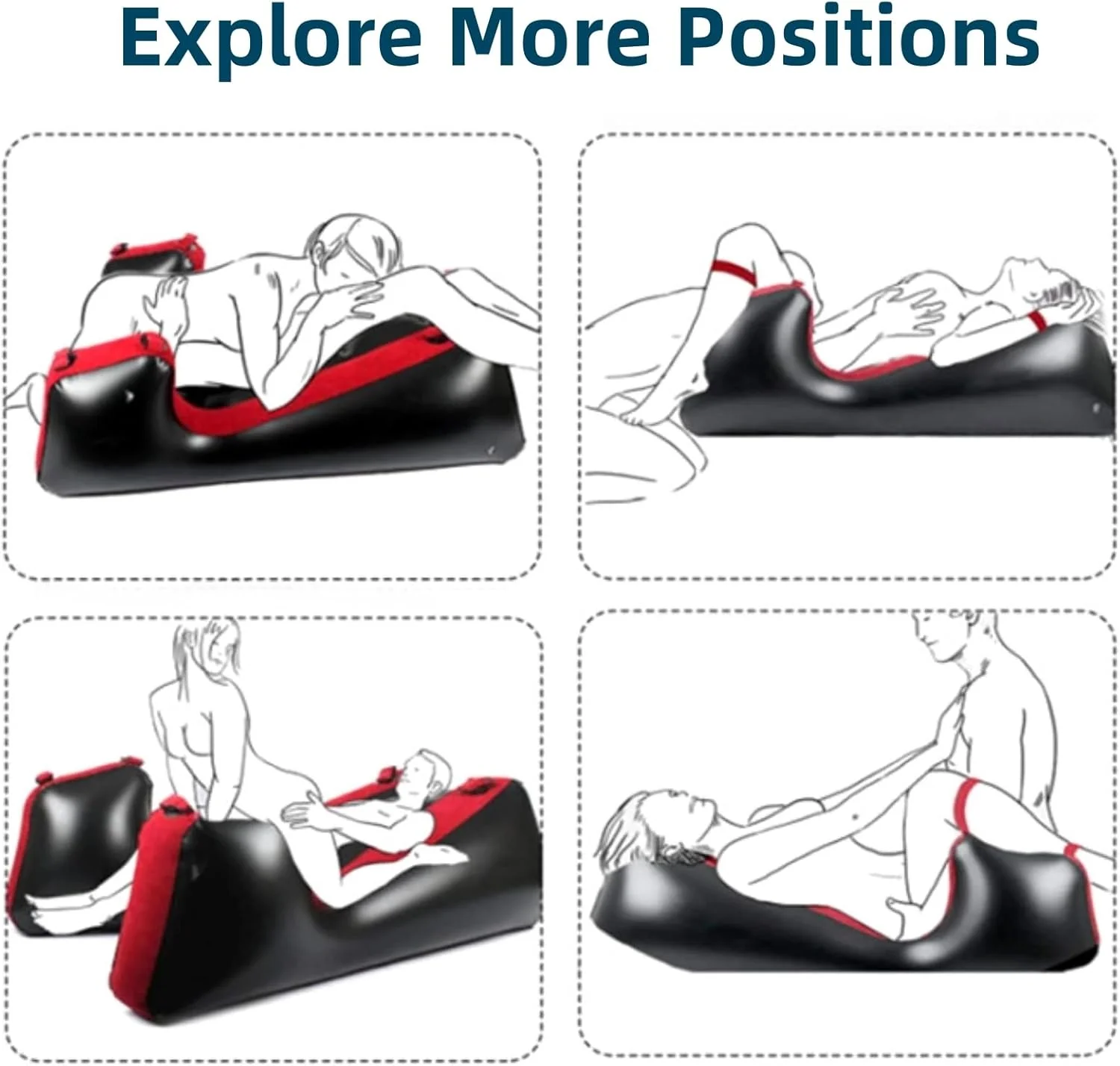 Inflatable Positioning Sofa | Ergonomic Intimacy Support Cushion for Couples | Portable Lounge Ramp for Bedroom or Travel - Image 4