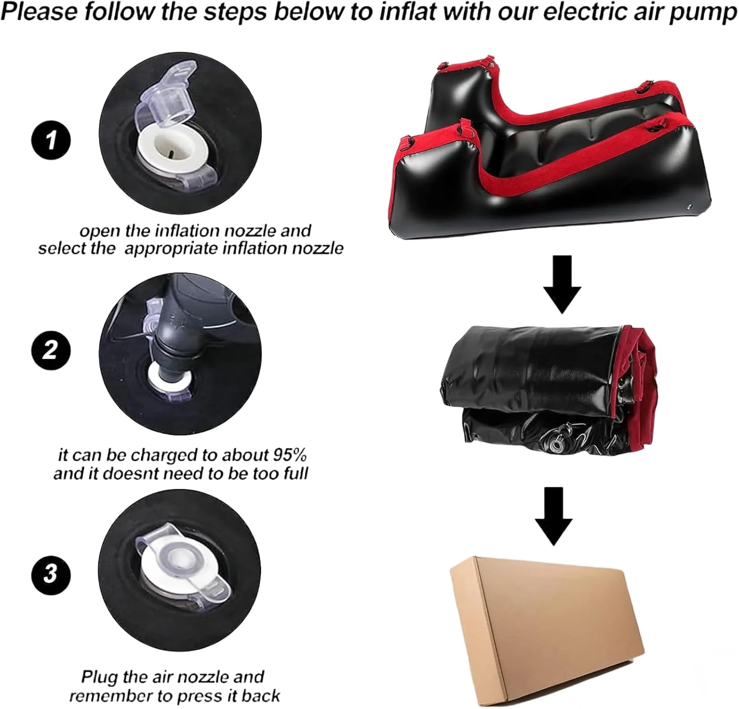 Inflatable Positioning Sofa | Ergonomic Intimacy Support Cushion for Couples | Portable Lounge Ramp for Bedroom or Travel - Image 9
