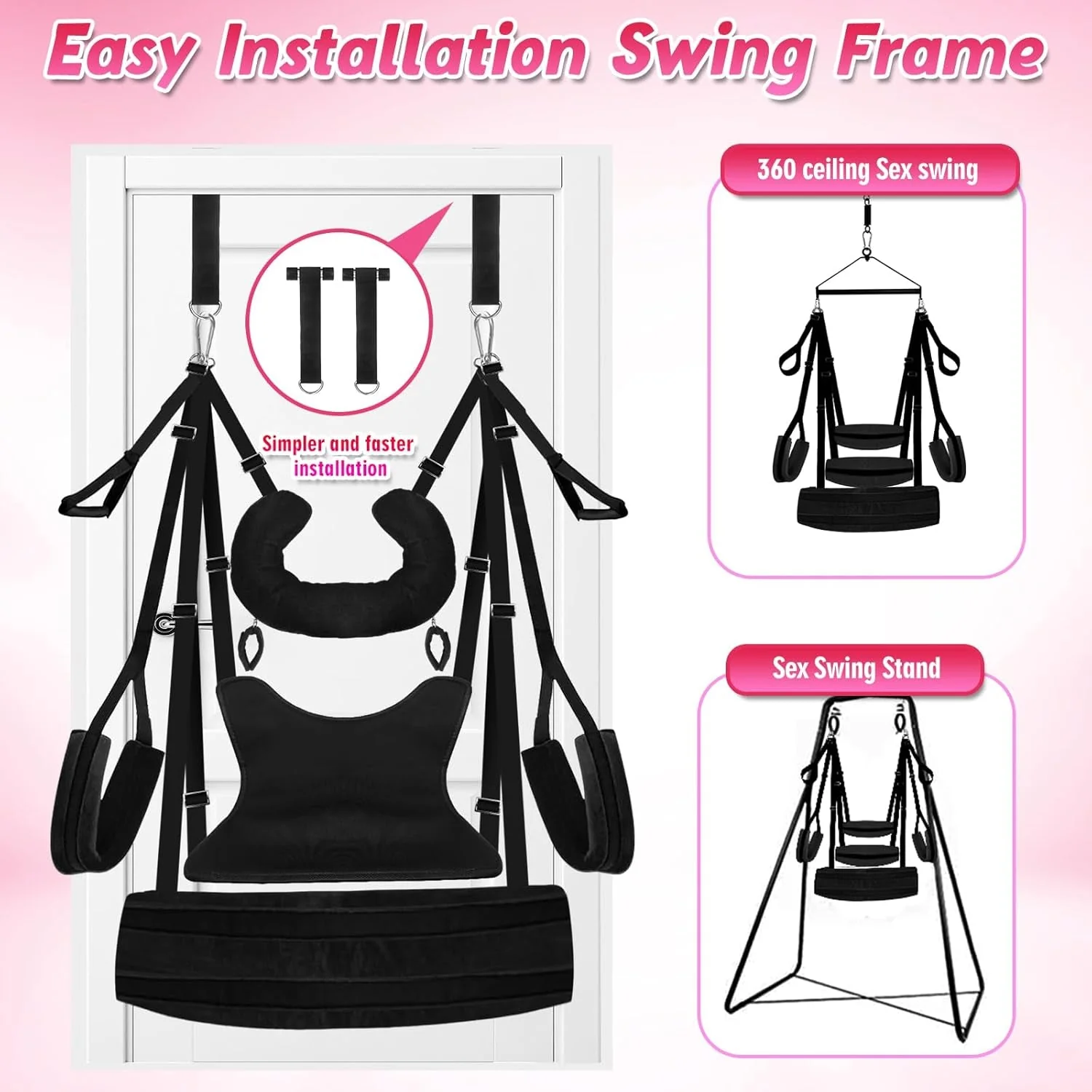 StandFree Freestanding Sex Swing Frame & Sling 800lb - Image 3