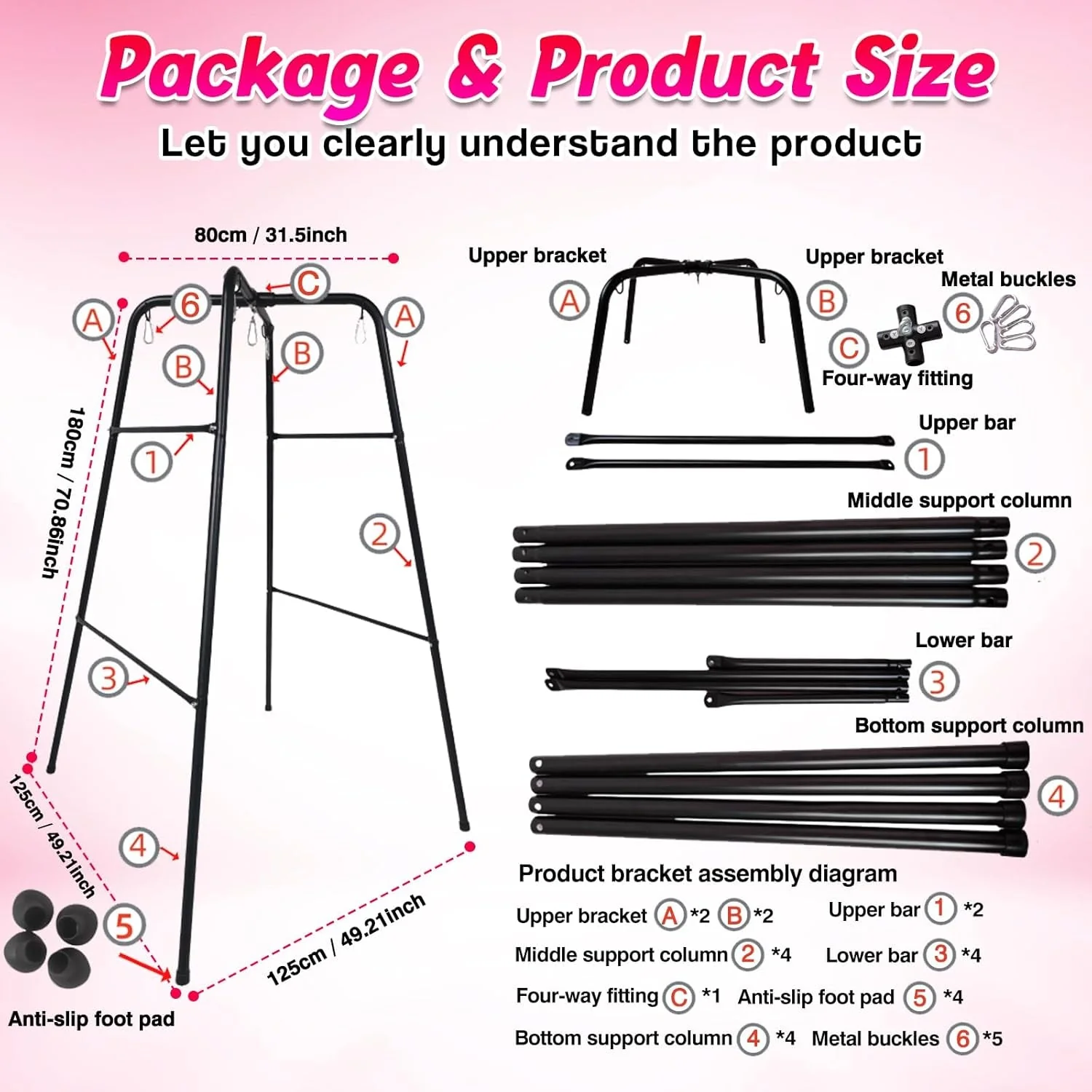 StandFree Freestanding Sex Swing Frame & Sling 800lb - Image 8