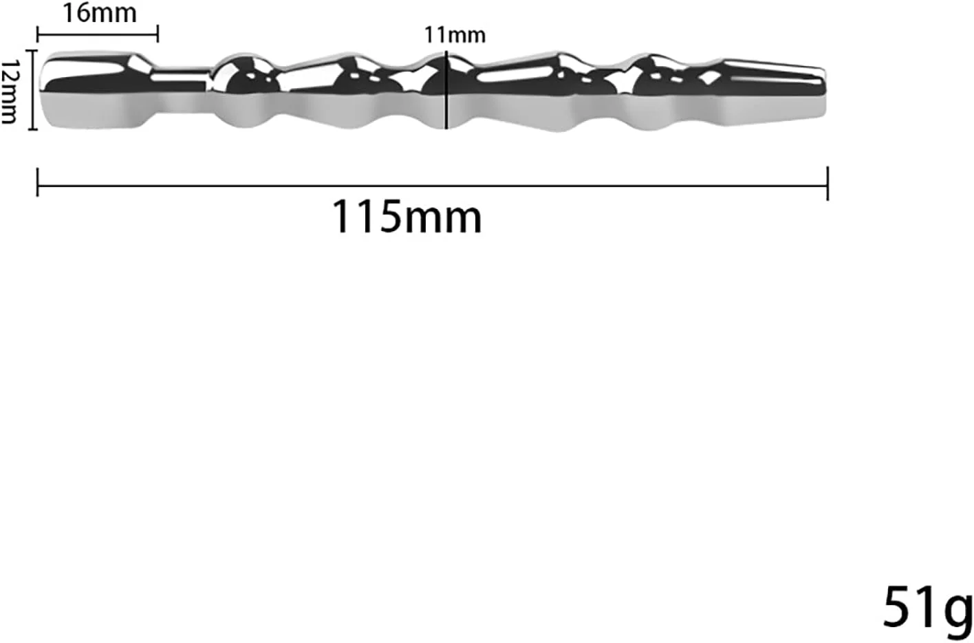 SteelBead Hollow Stainless Steel Urethral Sound - Image 4