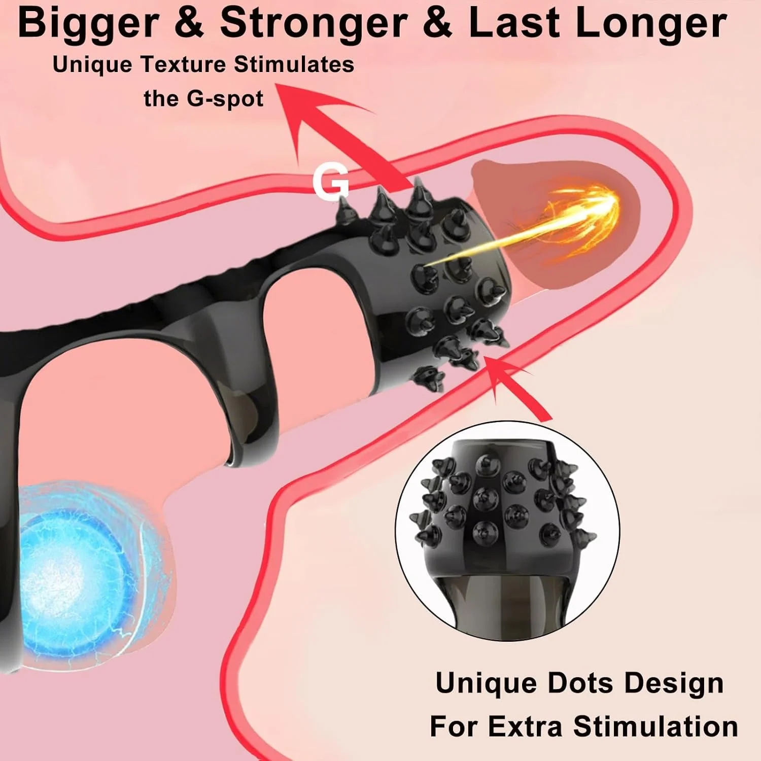 StimLock 4-Piece Silicone Penis Ring Sleeve Set - Image 4