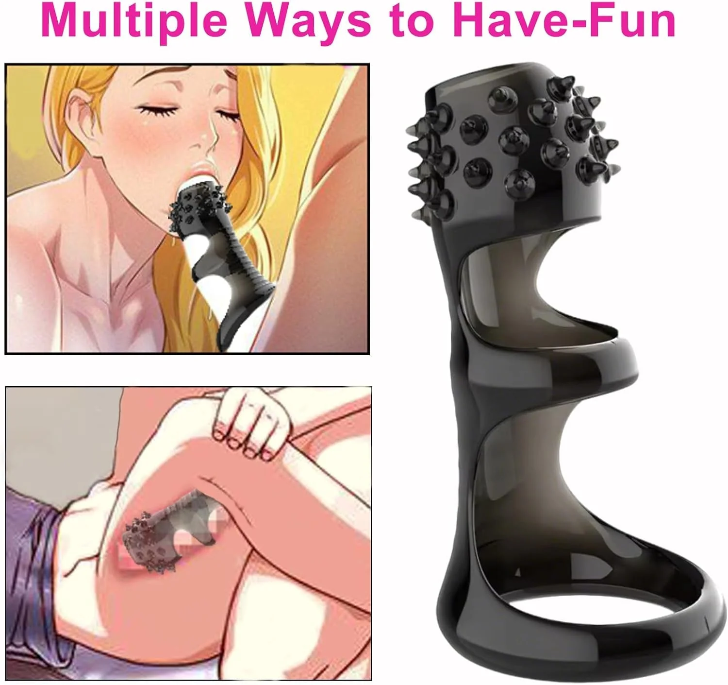 StimLock 4-Piece Silicone Penis Ring Sleeve Set - Image 6