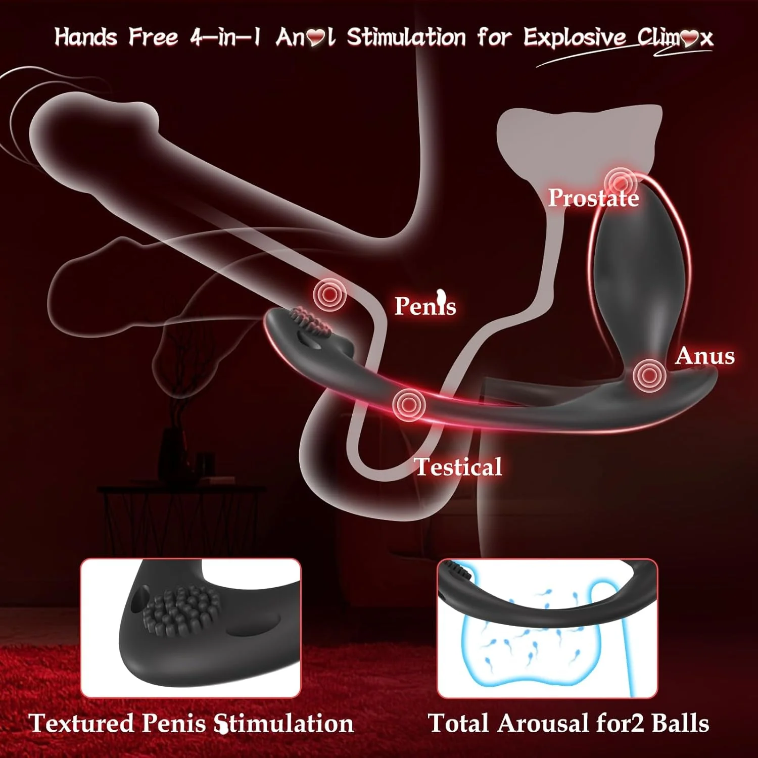 StrapPulse Wearable Anal Vibrator Couples Plug - Image 2