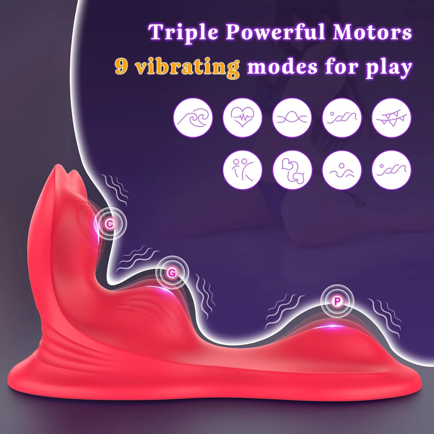 StrataRide Hands-Free Dual Bump Ride-On Vibrator - Image 2