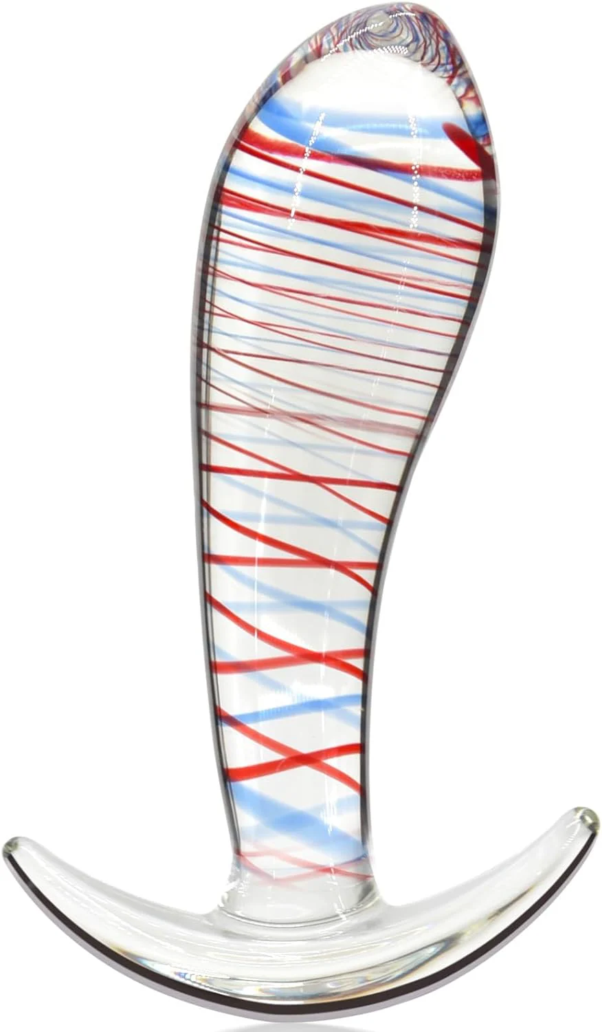 StripeGlow Glass Anal Plug - Image 2