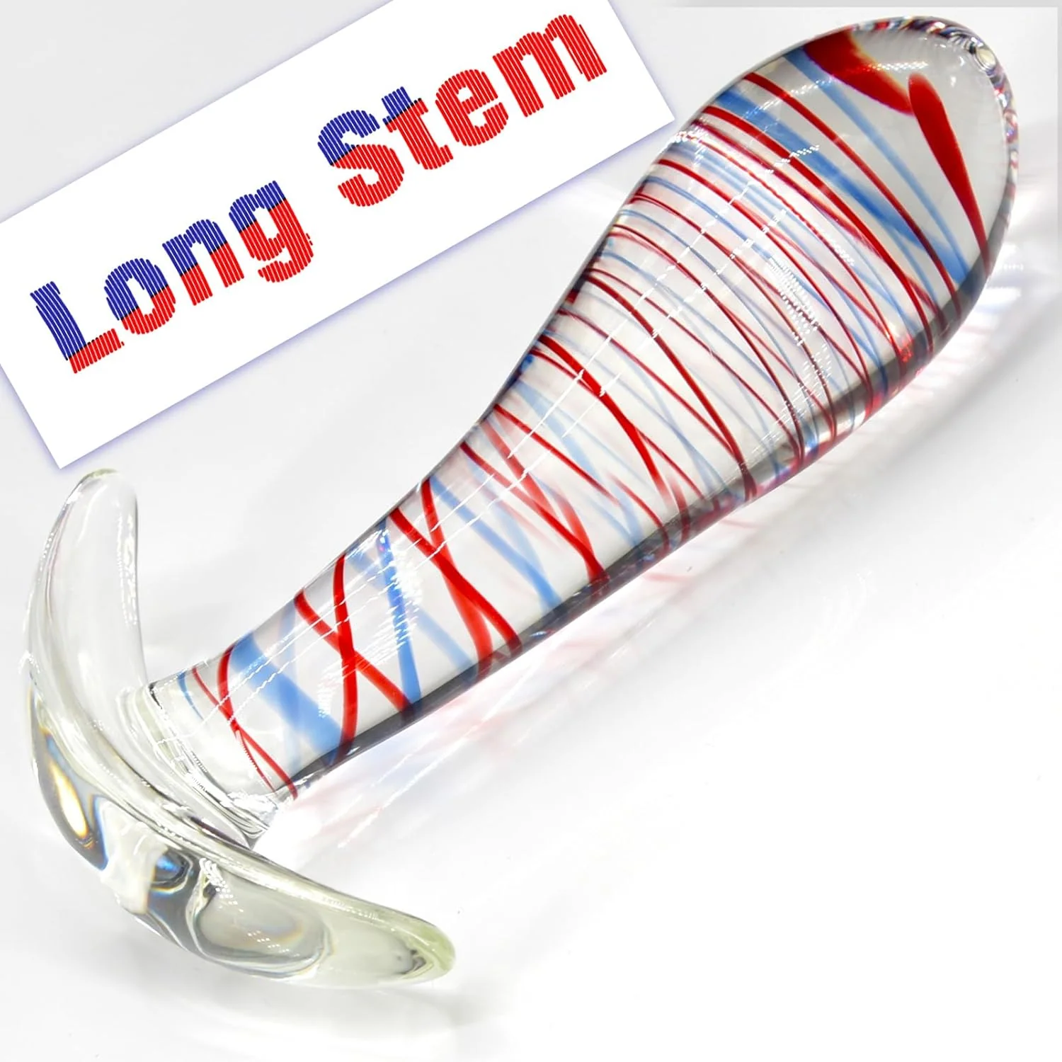 StripeGlow Glass Anal Plug - Image 4