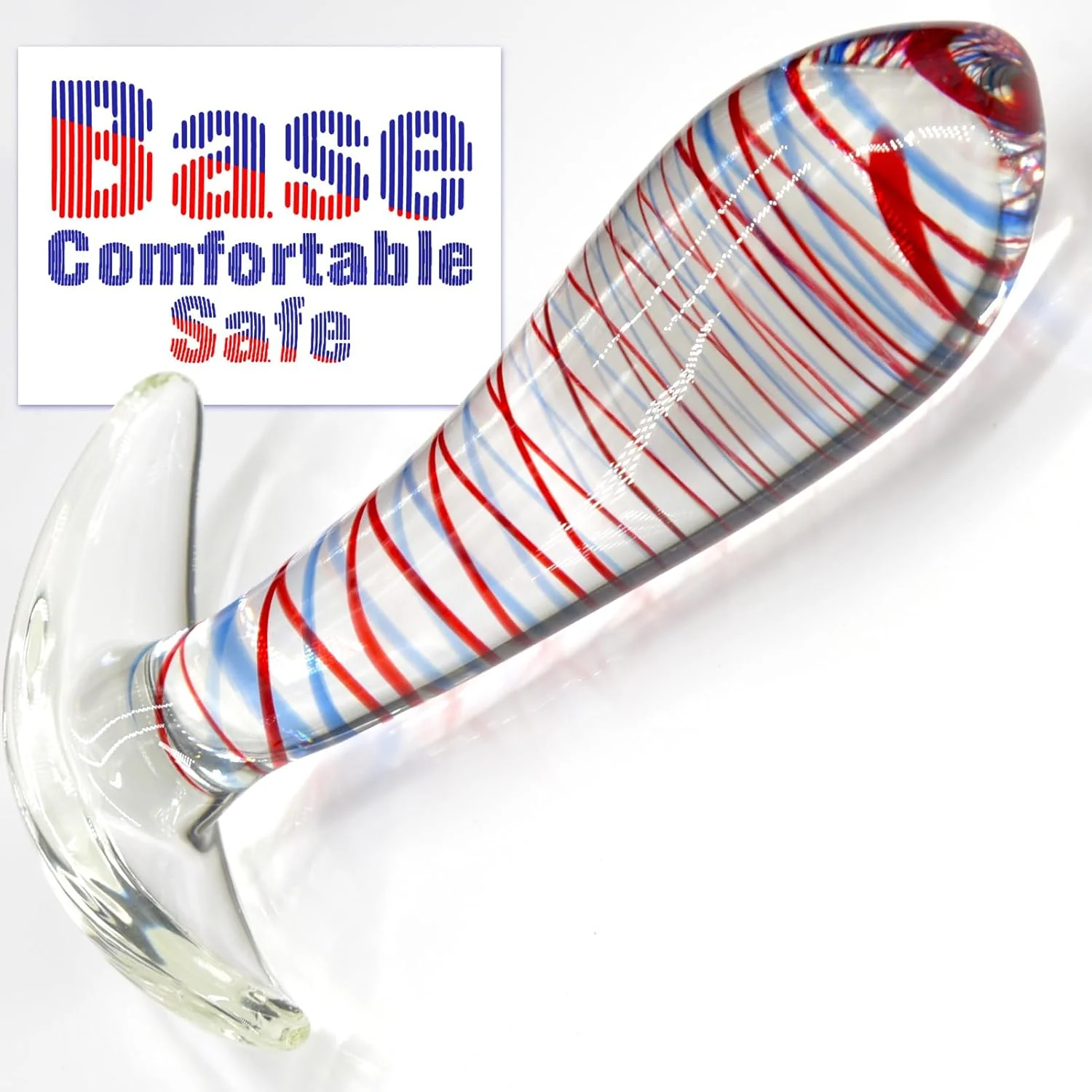 StripeGlow Glass Anal Plug - Image 6