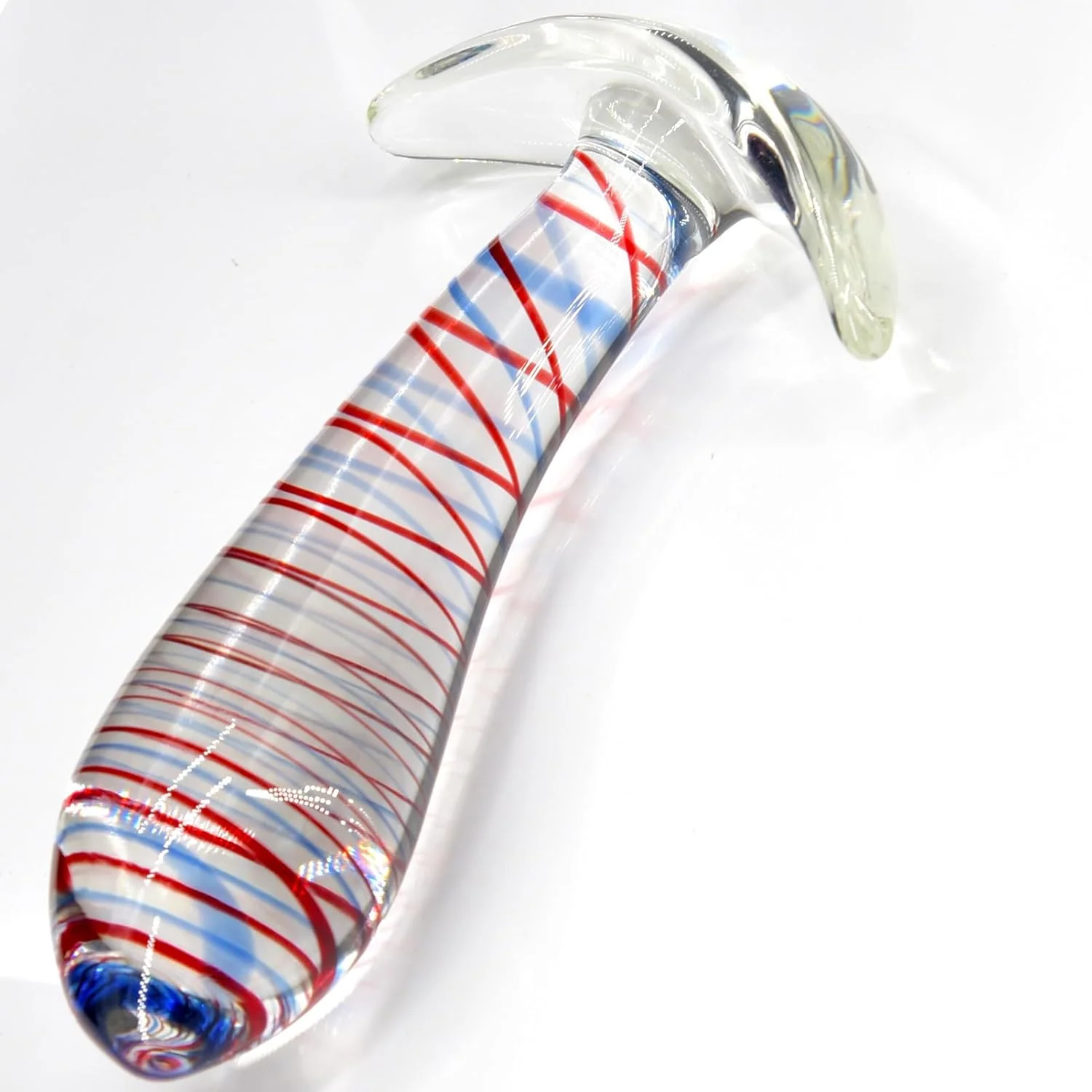 StripeGlow Glass Anal Plug - Image 8