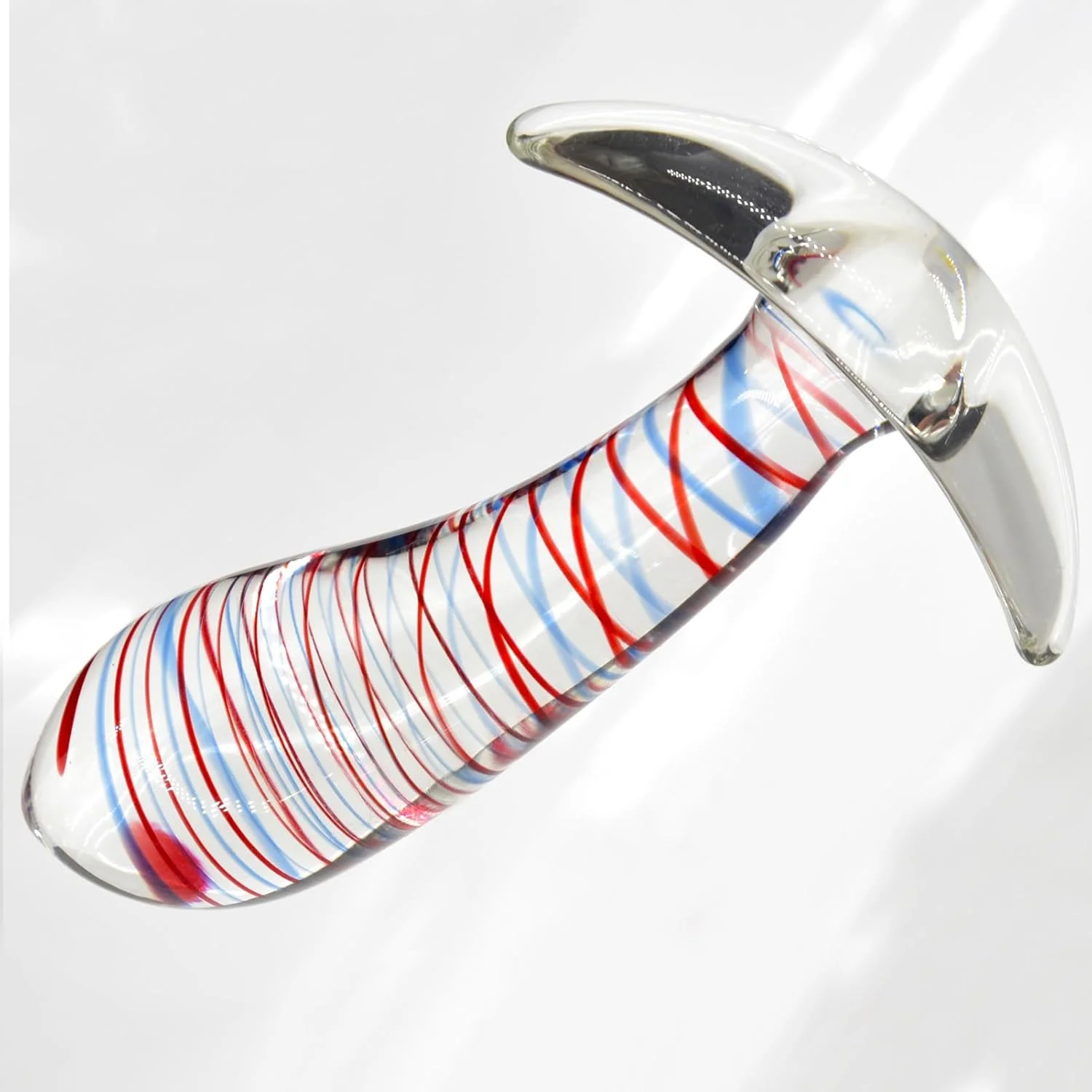 StripeGlow Glass Anal Plug - Image 9