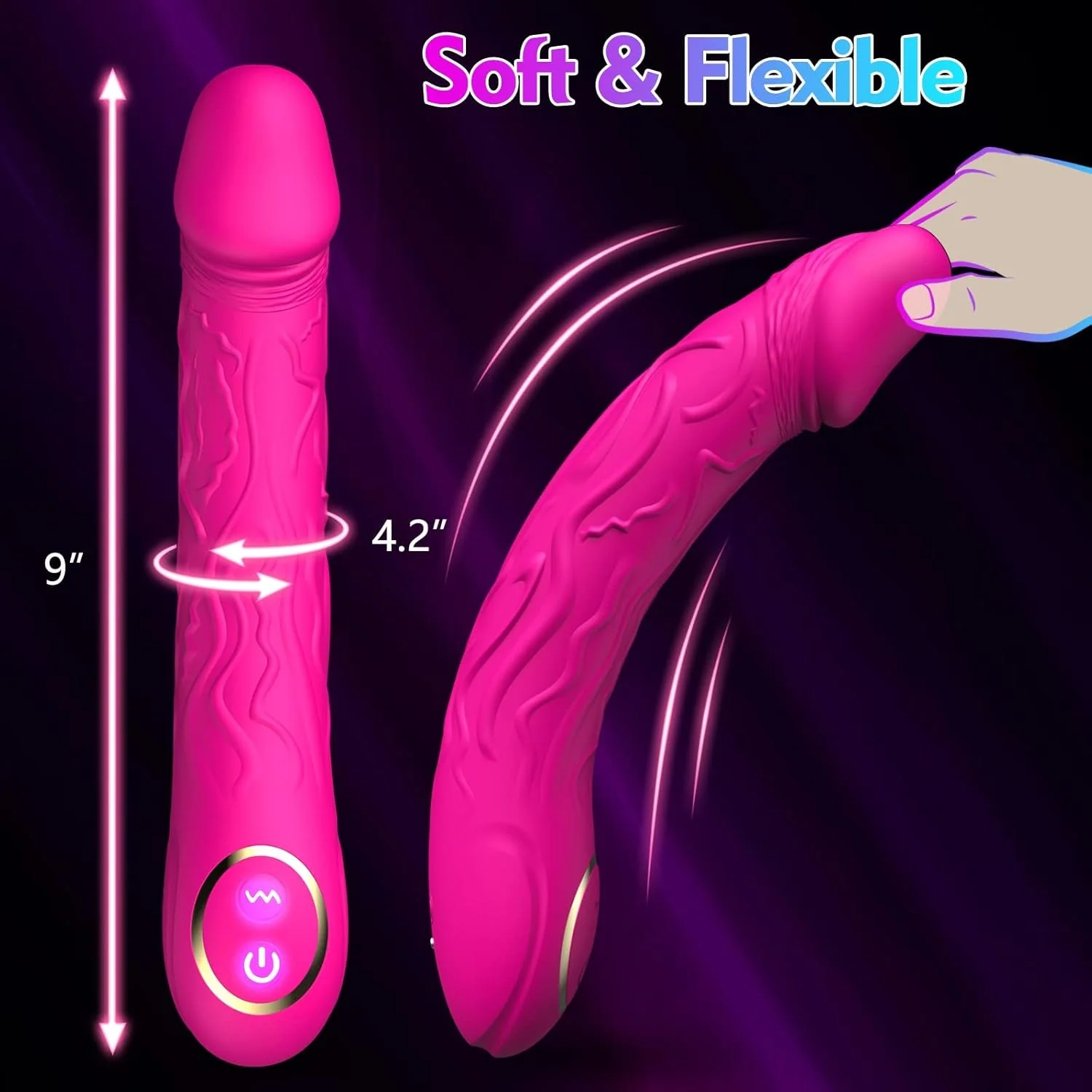 StrokeLuxe Realistic G-Spot Vibrator Dildo - Image 5