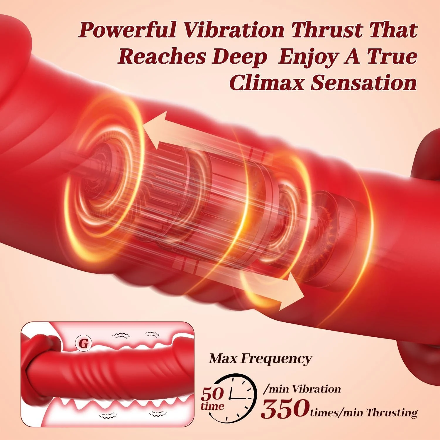 StrokeTempo Thrusting G-Spot Dildo Vibrator - Image 4