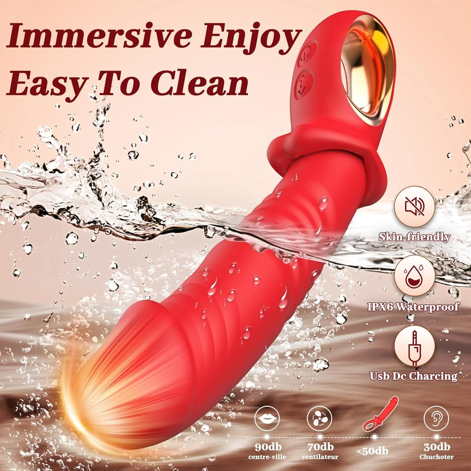 StrokeTempo Thrusting G-Spot Dildo Vibrator - Image 5