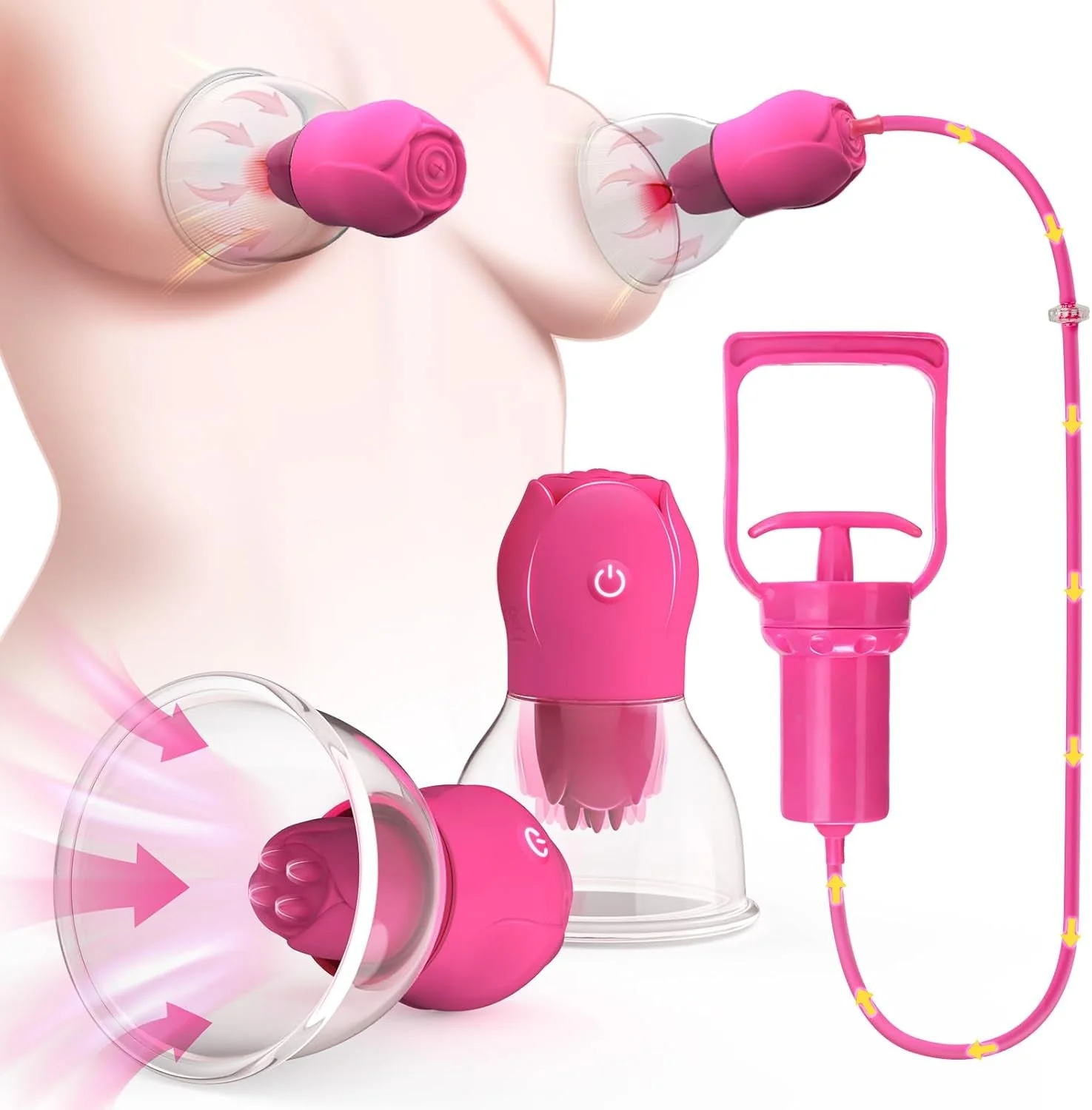 SuctionRose App-Controlled Nipple Sucker Vibrators - Image 2