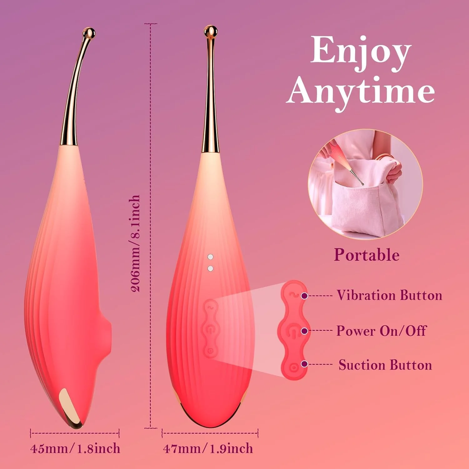 SuctionWave Clit Sucker G-Spot Precision Vibrator - Image 7