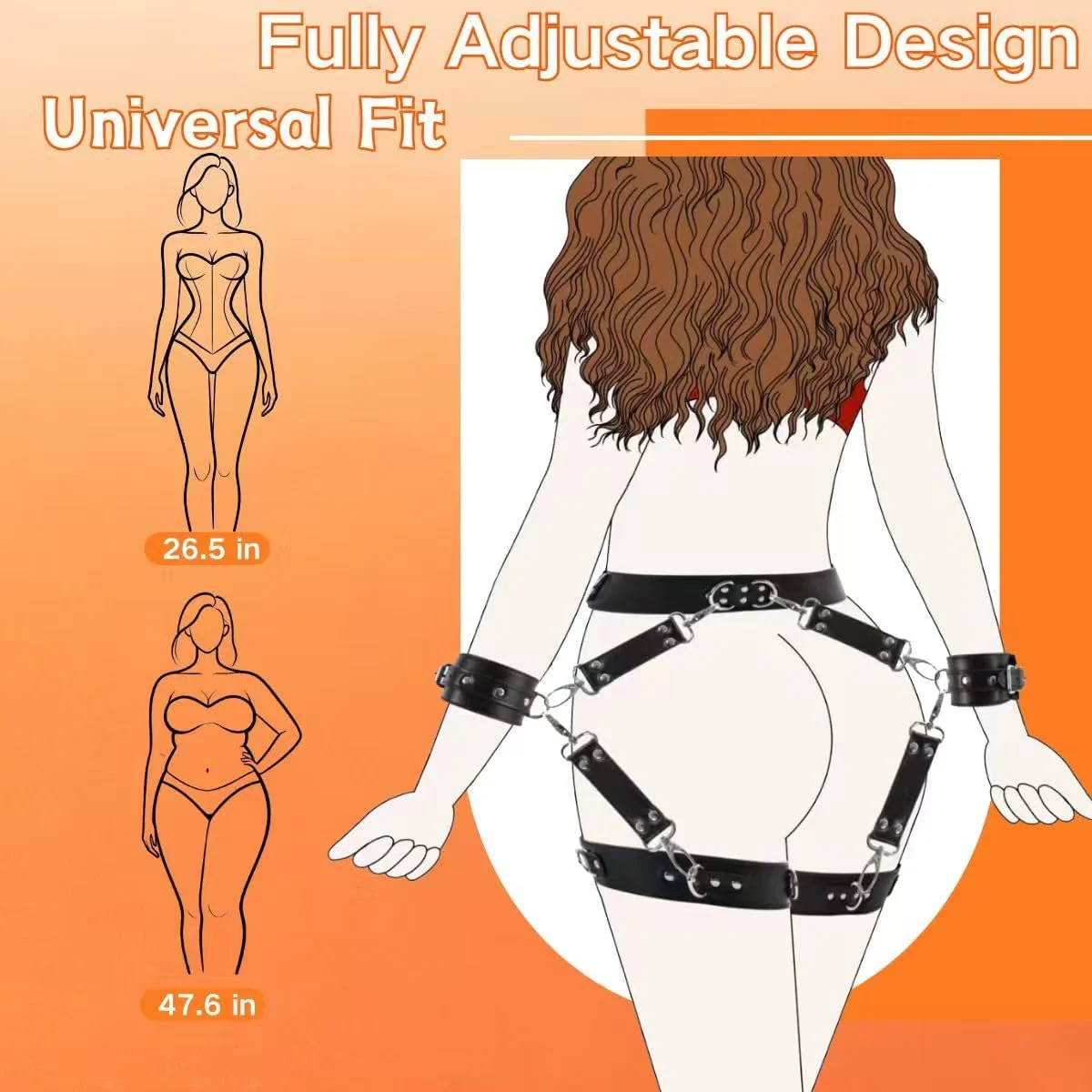 SurrenderIX 9-Piece Soft PU Leather Bondage Kit - Image 4