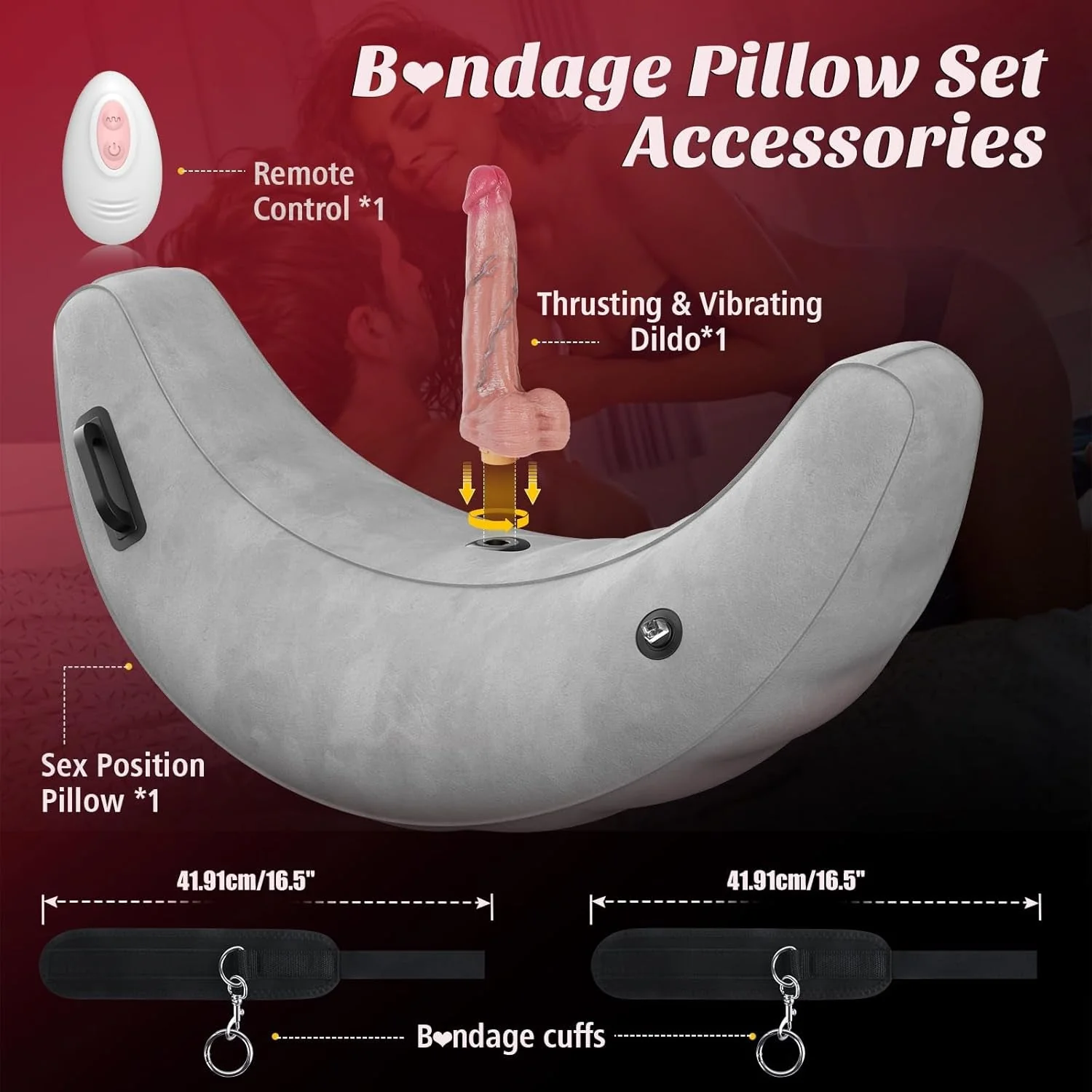 SwingSaddle Sex Position Pillow Dildo Mount with Vibrator - Image 2