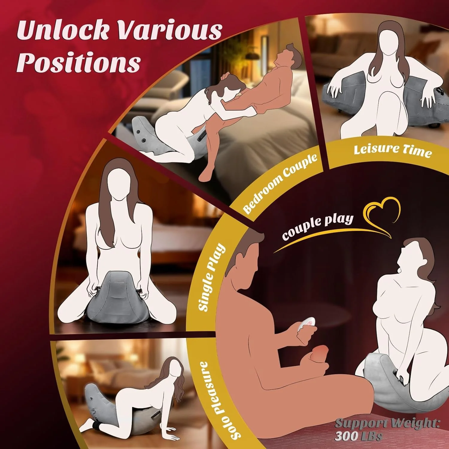 SwingSaddle Sex Position Pillow Dildo Mount with Vibrator - Image 3