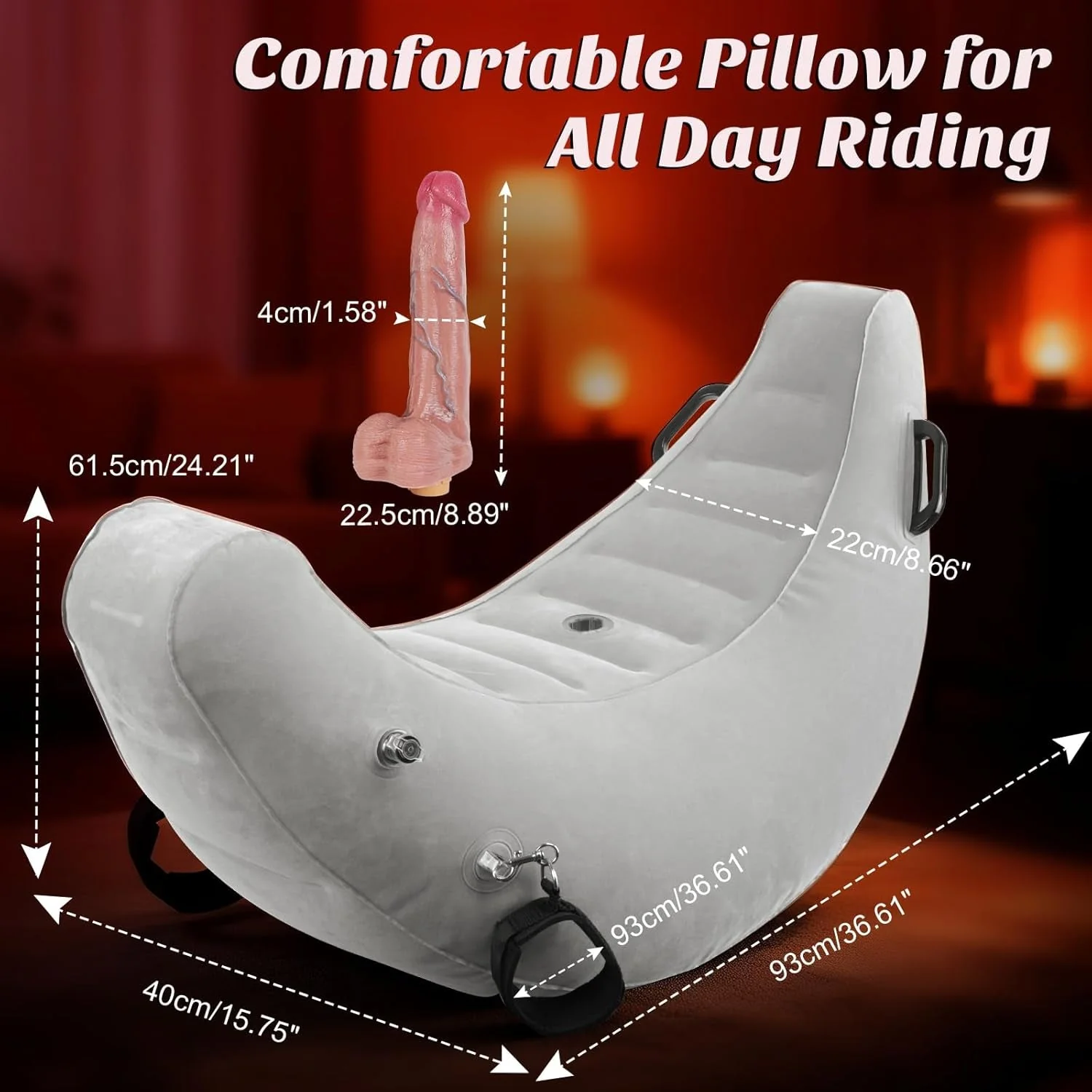 SwingSaddle Sex Position Pillow Dildo Mount with Vibrator - Image 6