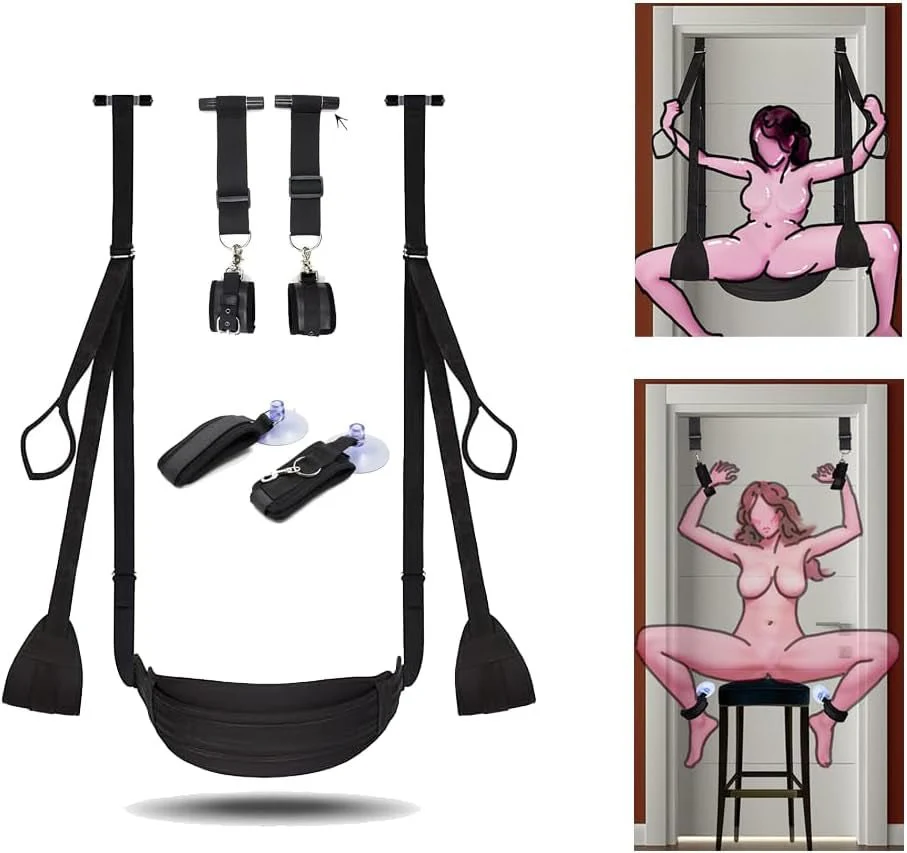 SwingShift 2-in-1 Door Sex Swing & Restraint Set 300lb - Image 2