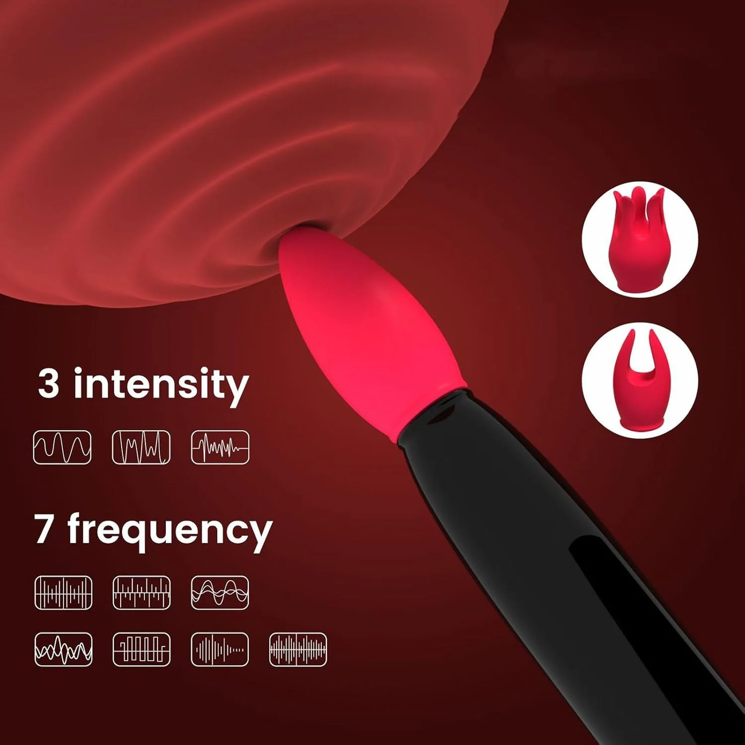 SwitchKiss Bullet Vibrator with 3 Heads - Image 2