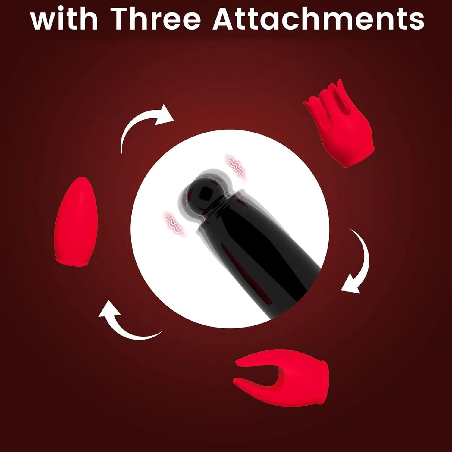 SwitchKiss Bullet Vibrator with 3 Heads - Image 3