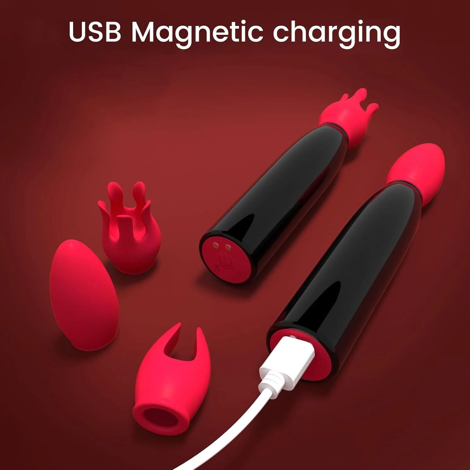 SwitchKiss Bullet Vibrator with 3 Heads - Image 4