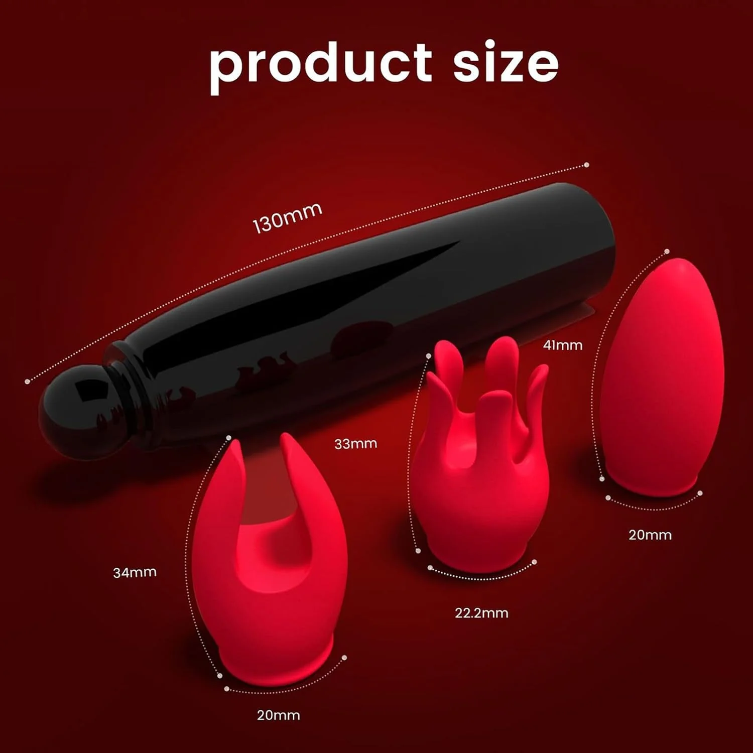 SwitchKiss Bullet Vibrator with 3 Heads - Image 6