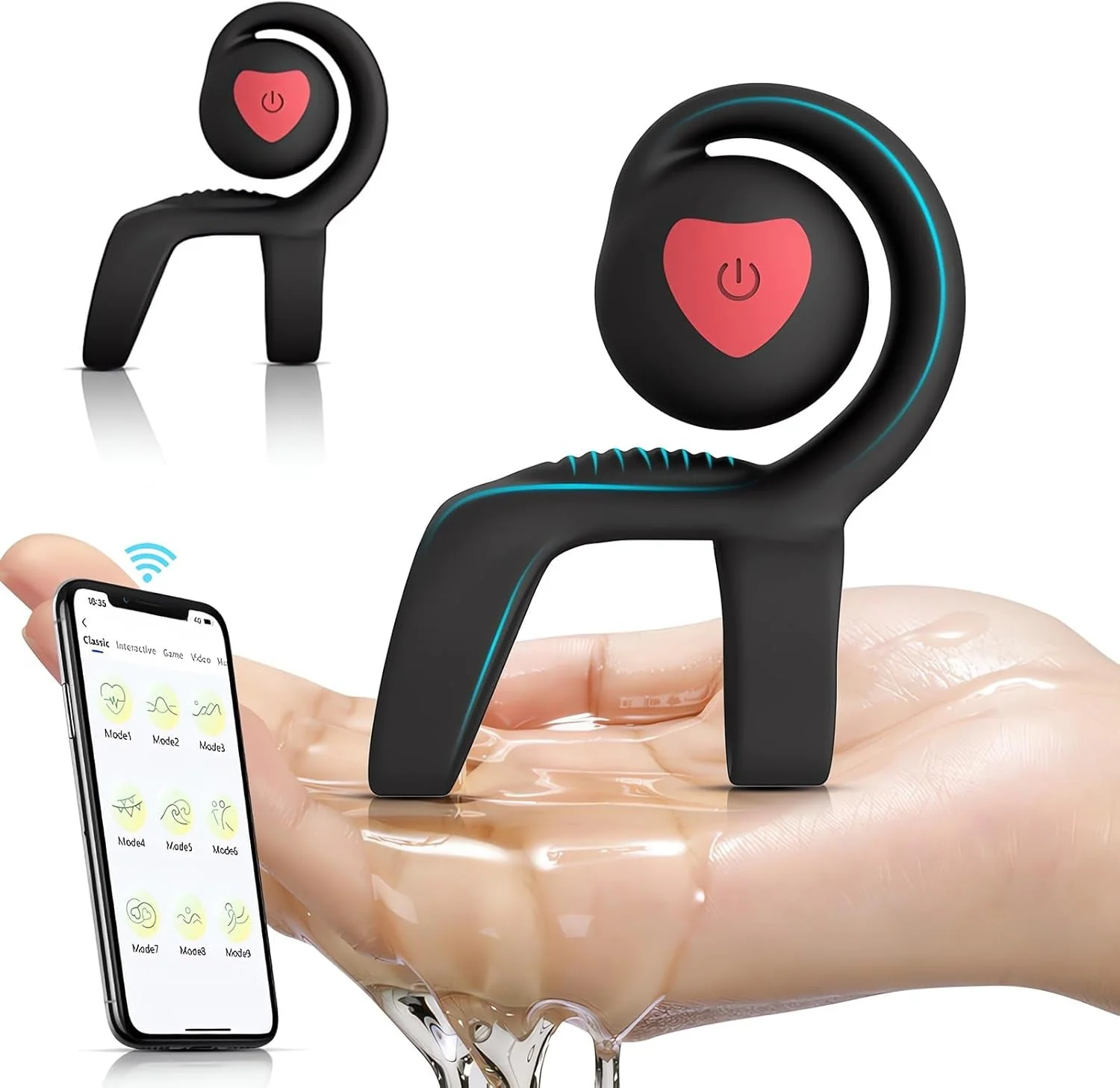 SyncSpark App-Controlled Vibrating Cock Ring Clit Stimulator - Image 6