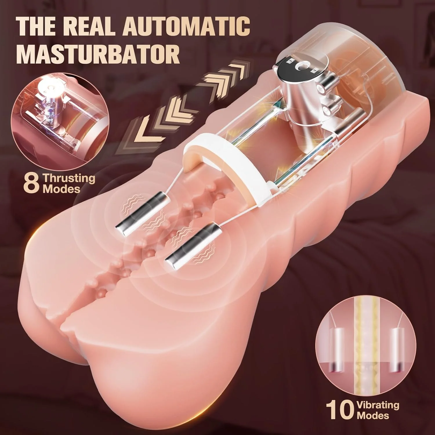 SyncStroke APP-Controlled Pocket Pussy Masturbator - Image 2