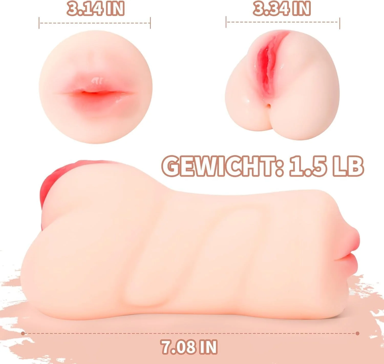 TactileRush 3-in-1 Male Stroker Pocket Pussy - Image 2