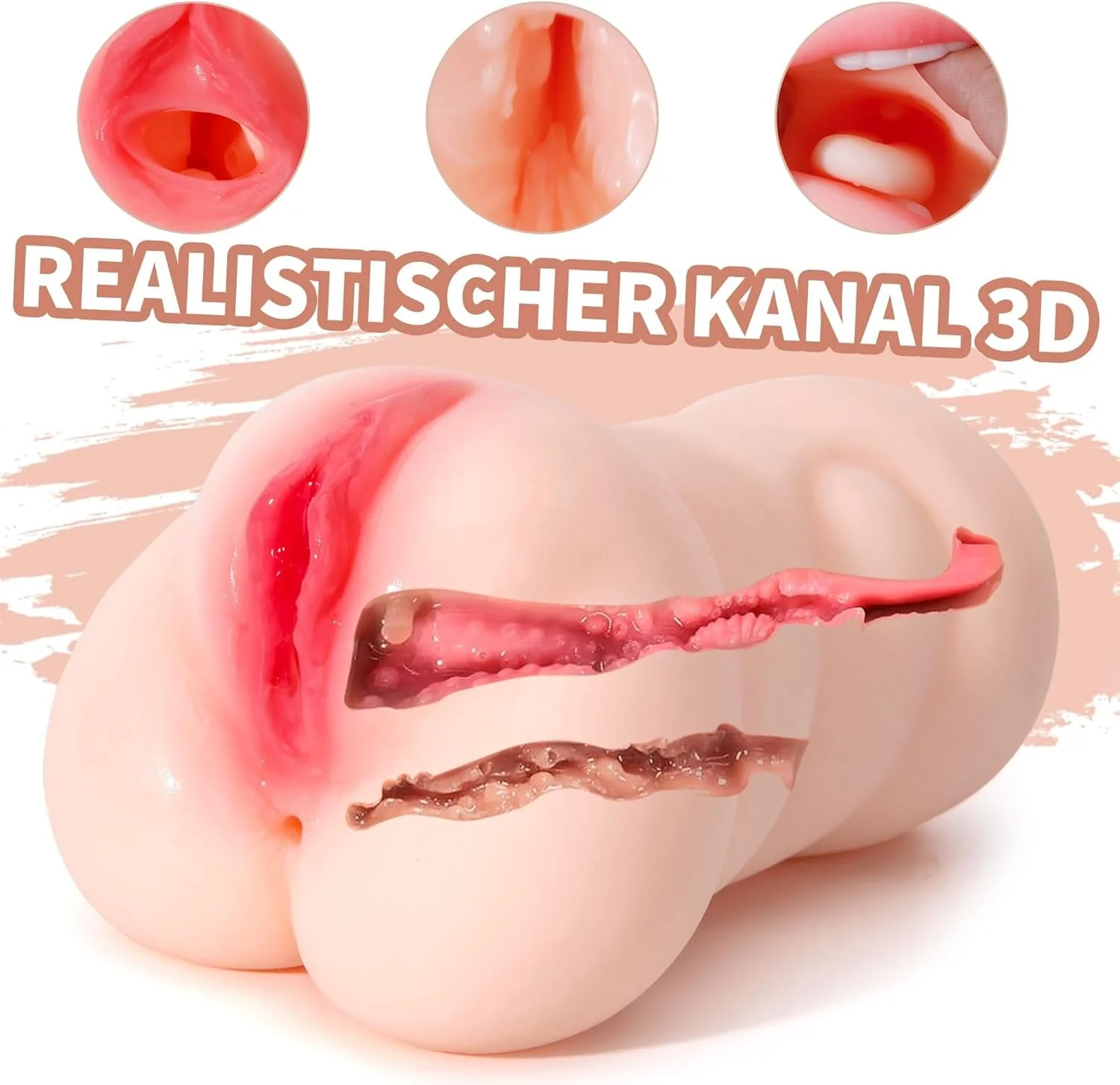TactileRush 3-in-1 Male Stroker Pocket Pussy - Image 3