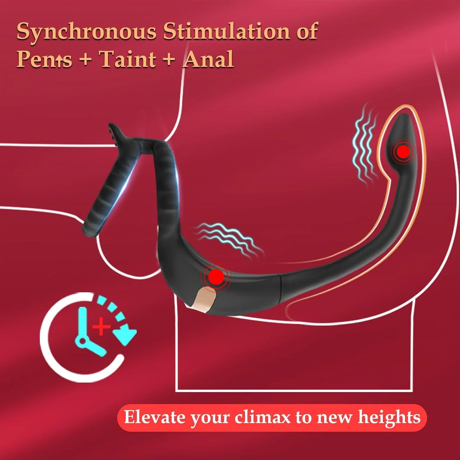 TaintPulse Vibrating Cock Ring Prostate Plug - Image 2