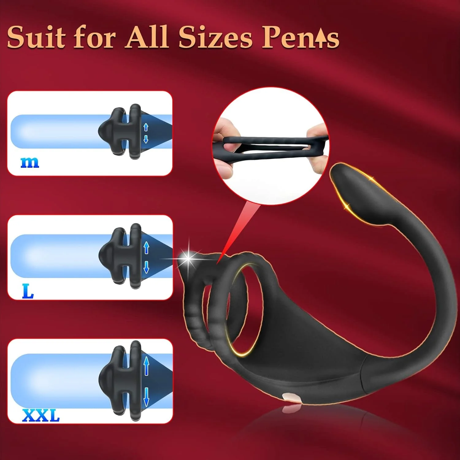TaintPulse Vibrating Cock Ring Prostate Plug - Image 5