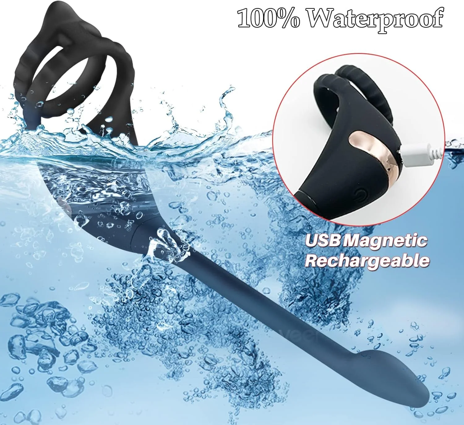 TaintPulse Vibrating Cock Ring Prostate Plug - Image 7
