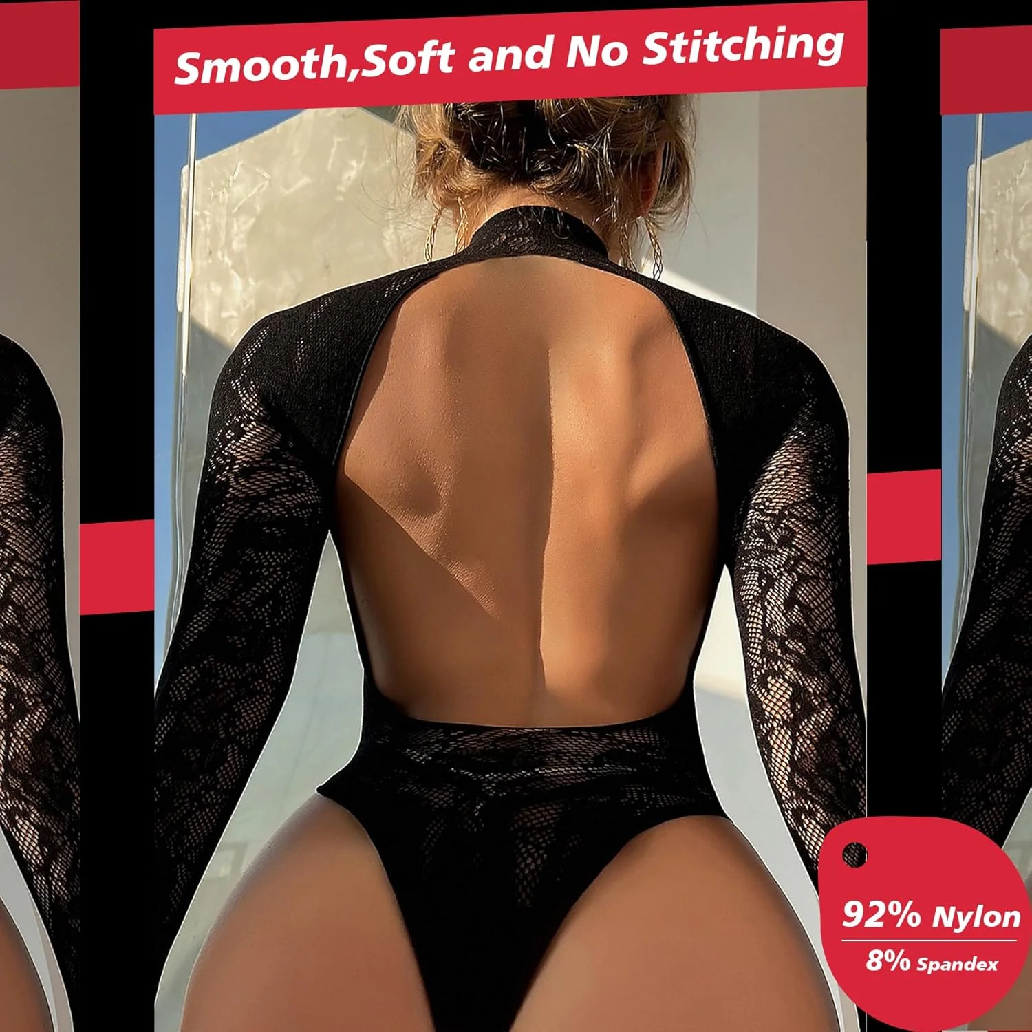 TemptNet Stretch Fishnet Teddy Bodysuit - Image 5