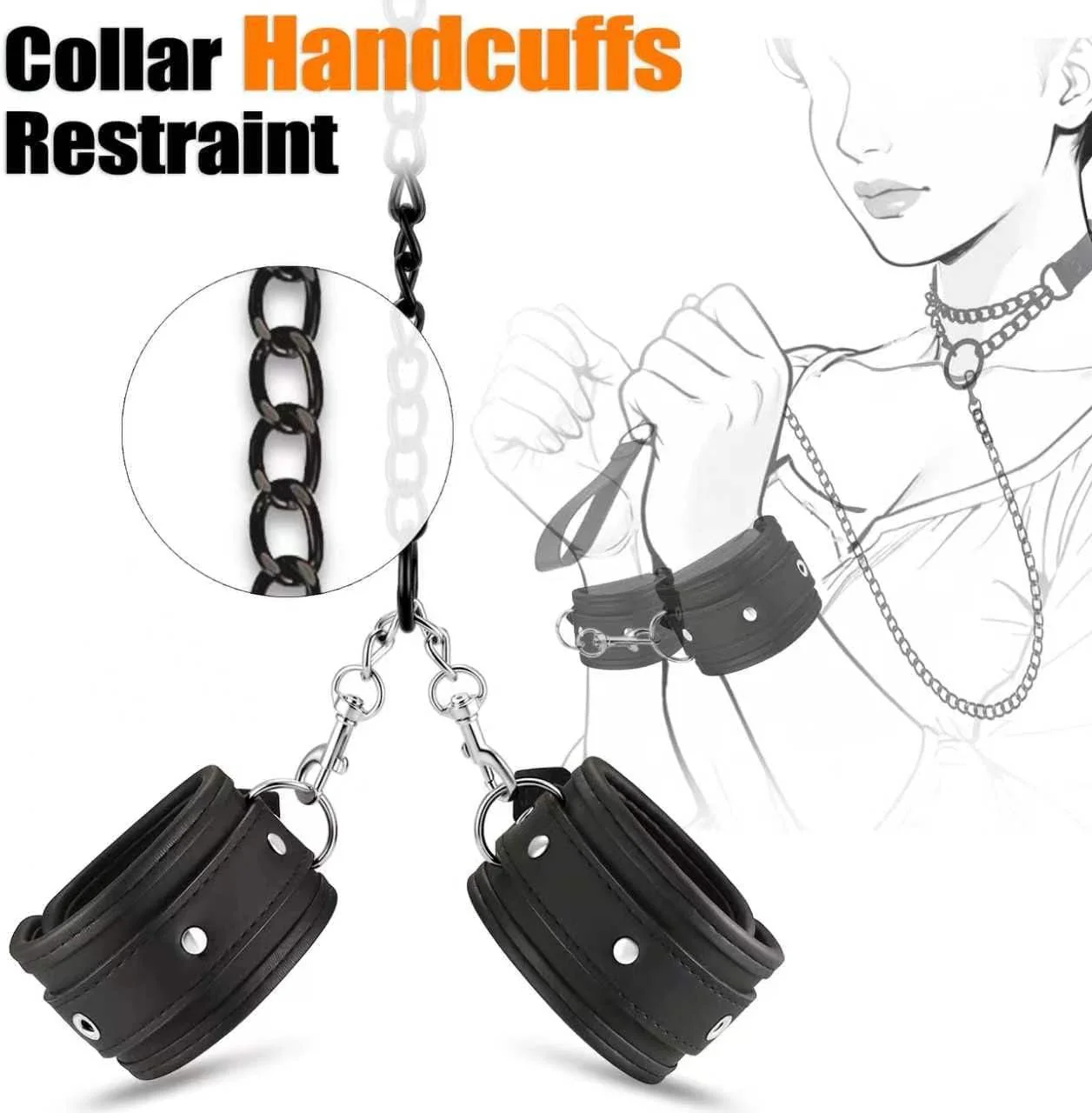 TensionPlay Anal Hook BDSM Bondage Kit with Collar - Image 2