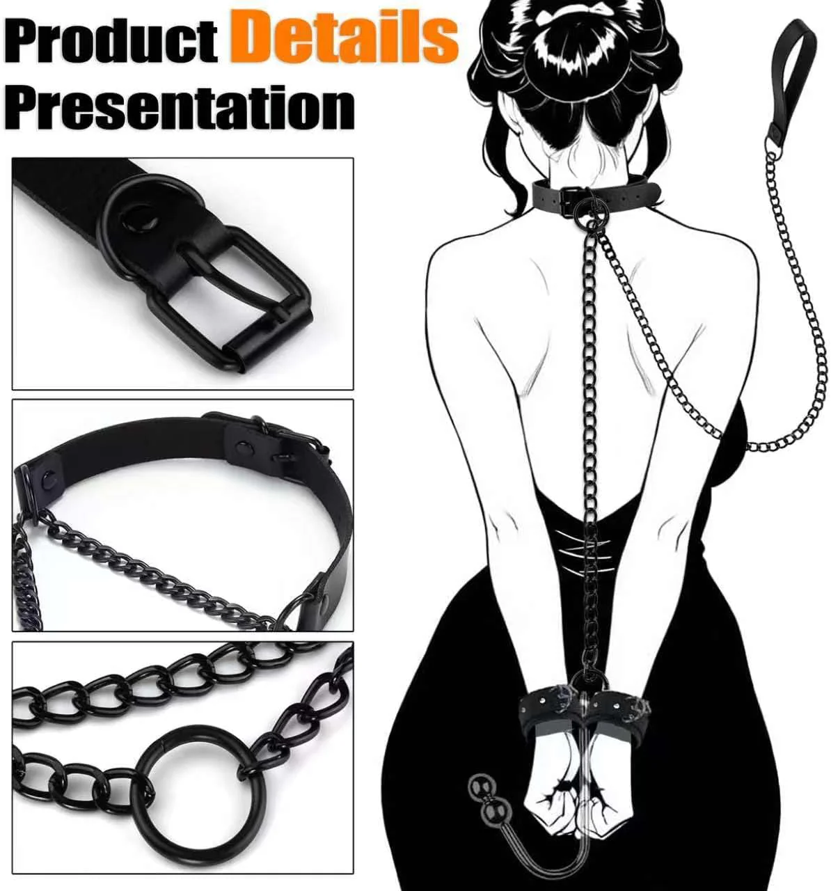 TensionPlay Anal Hook BDSM Bondage Kit with Collar - Image 3