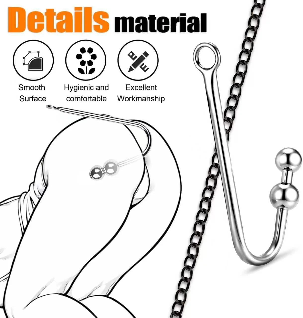 TensionPlay Anal Hook BDSM Bondage Kit with Collar - Image 4