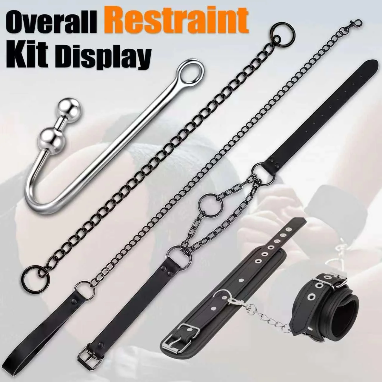 TensionPlay Anal Hook BDSM Bondage Kit with Collar - Image 5