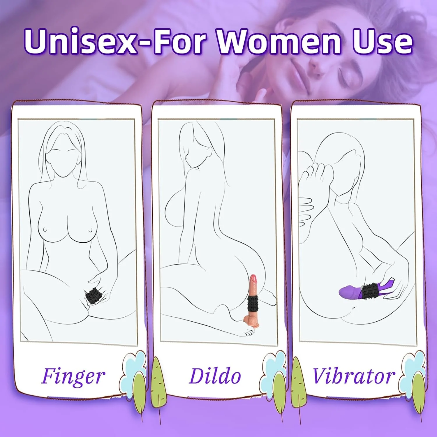 TextureLock 6-Piece Silicone Cock Ring Sleeve Set - Image 6