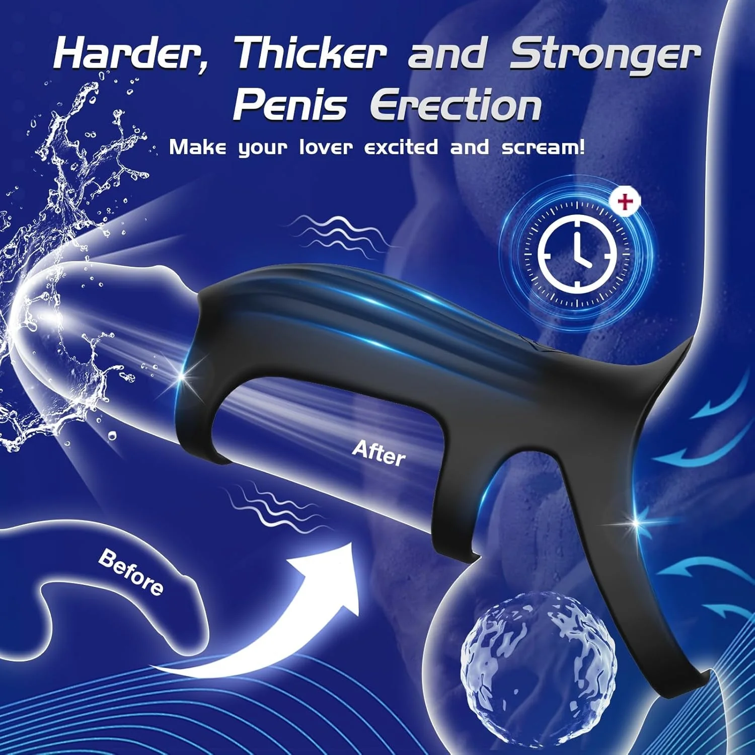ThickCurve Vibrating Cock Ring & Penis Extender Sleeve - Image 4
