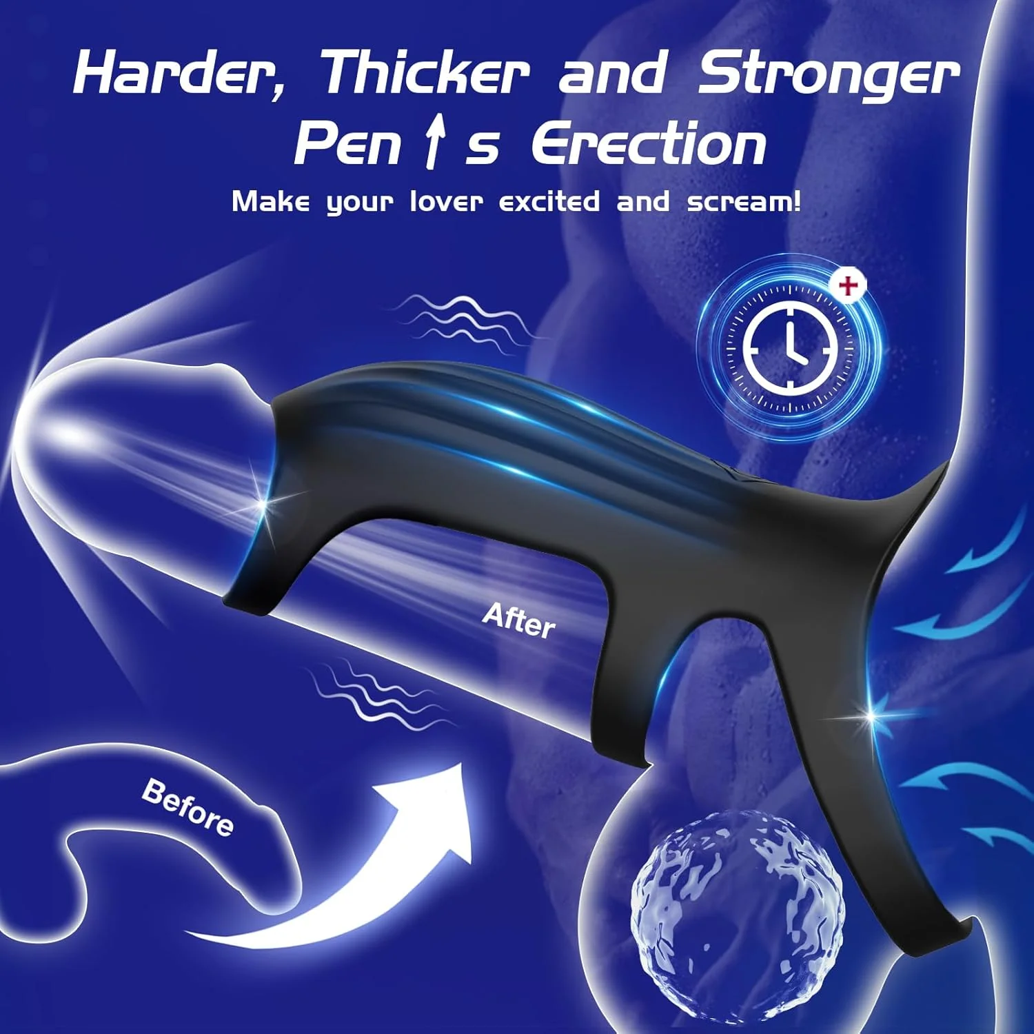 ThickSync Vibrating Penis Sleeve with G-Spot Stimulator - Image 5